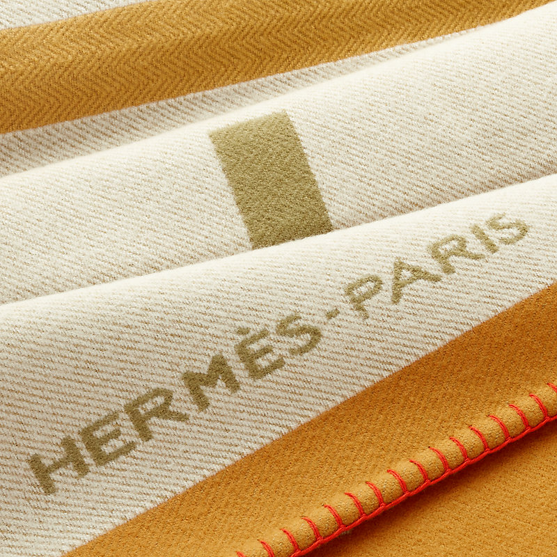 HERMES-PARIS Hロゴブランケット HERMES-PARIS Hロゴブランケット